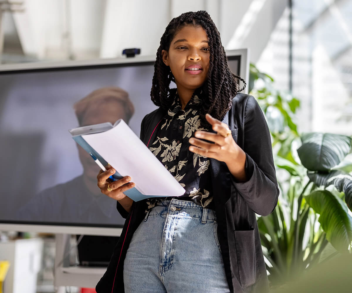 partnerships - woman presenting