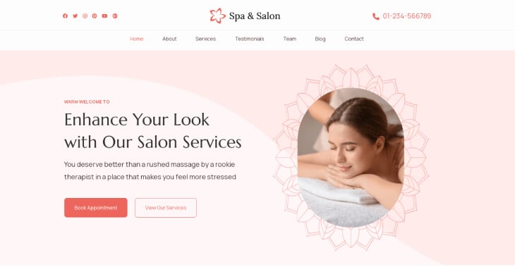 Spa and Salon Pro - Beauty Salon template
