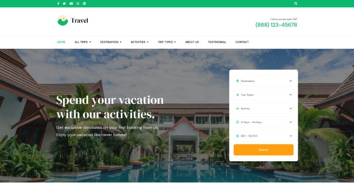 Travel Agency Pro - Vacations Template