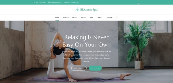 Yoga – Demo of Blossom Spa Pro