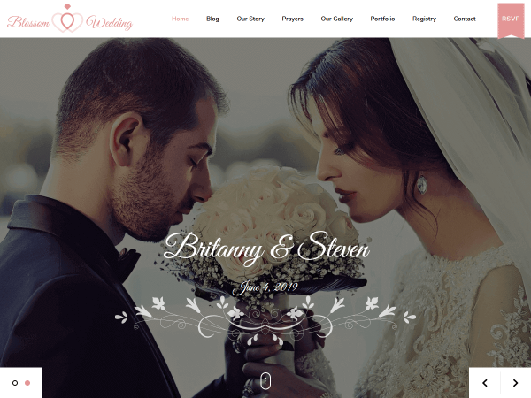 Blossom Wedding Pro WordPress Theme
